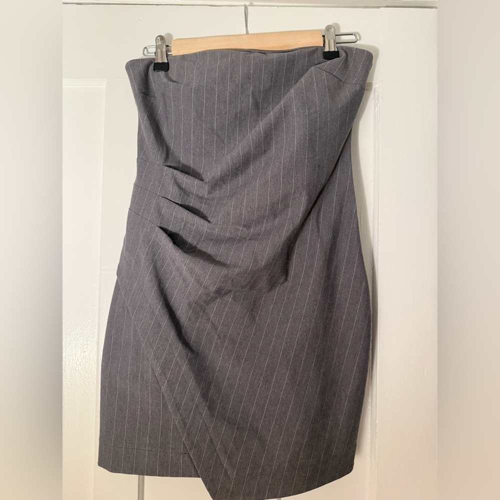 Wild Fable Gray Ruched One Shoulder Sheath Dress
